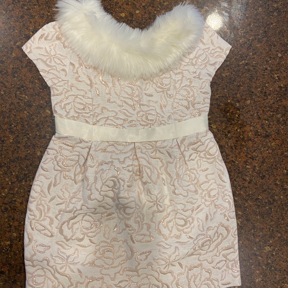 Janie and Jack Ivory and Gold Dress